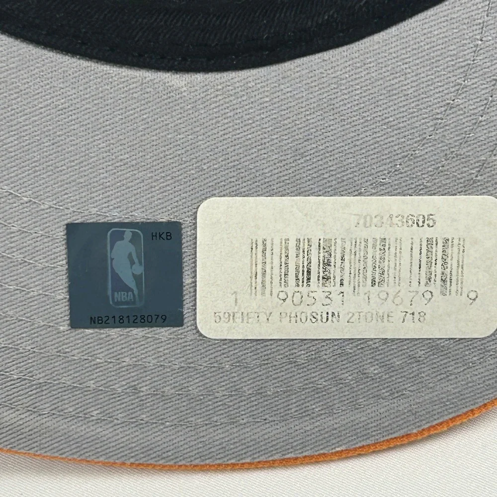 New Era 59FIFTY Phoenix Suns Fitted Hat Purple Orange NBA Cap Size 7 1/8